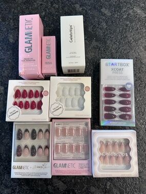 Celebritips & Glamnetic Mixed Press-On Nail Set - Never used or opened.